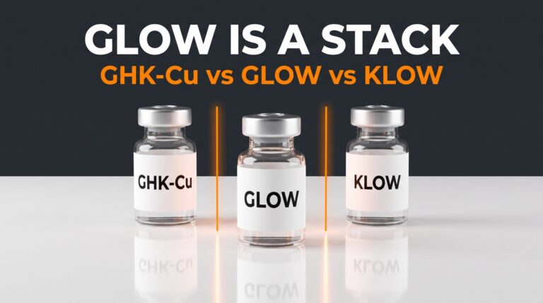 Glow peptide is a stack: GHK-Cu vs GLOW vs Klow, three conversations not one vial.