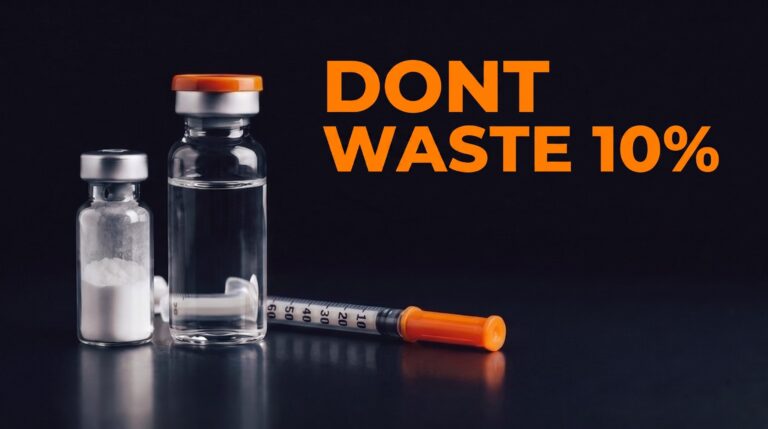 How to reconstitute peptides without wasting 10 percent of the vial