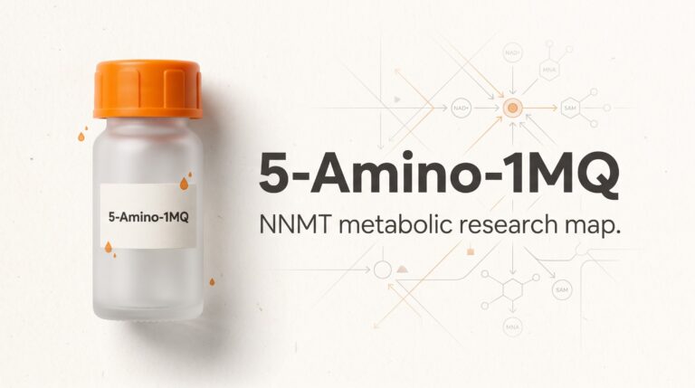 5-Amino-1MQ research vial — NNMT metabolic research map