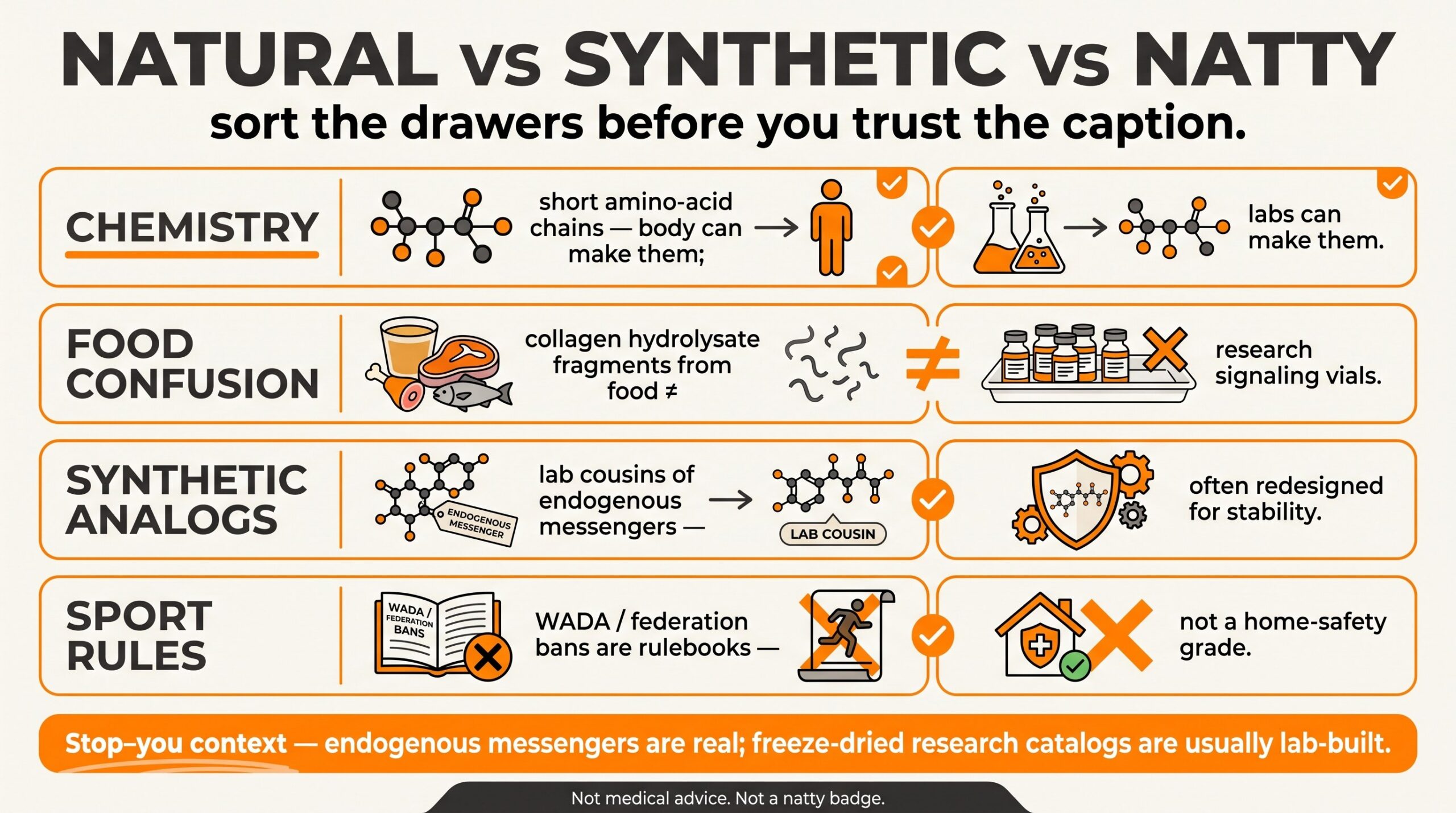 Teaching diagram: natural vs synthetic vs natty scoreboard literacy