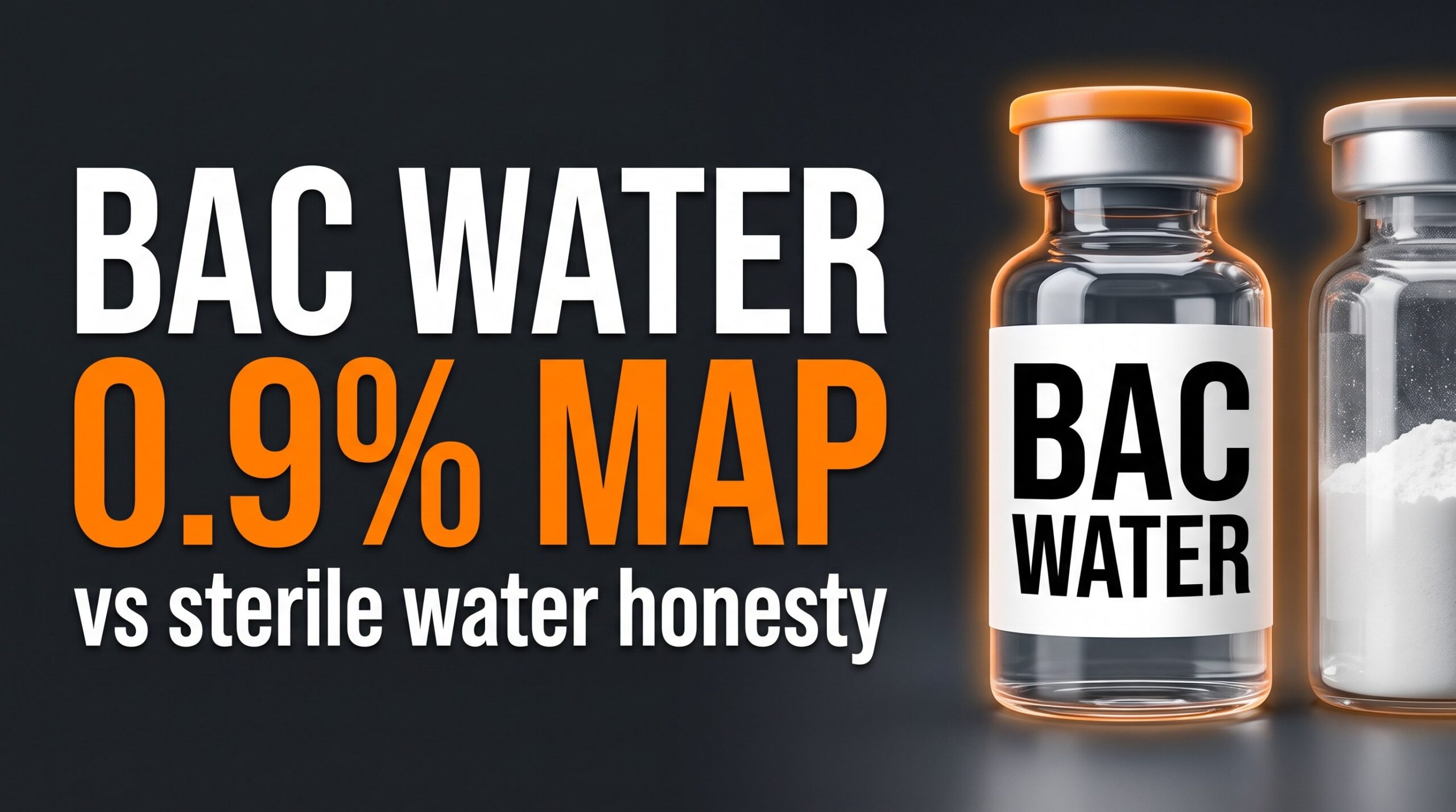 Bacteriostatic water hub featured thumbnail — BAC water vs sterile water honesty, education only