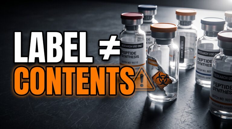Counterfeit research peptides — label is not contents featured thumbnail, education only