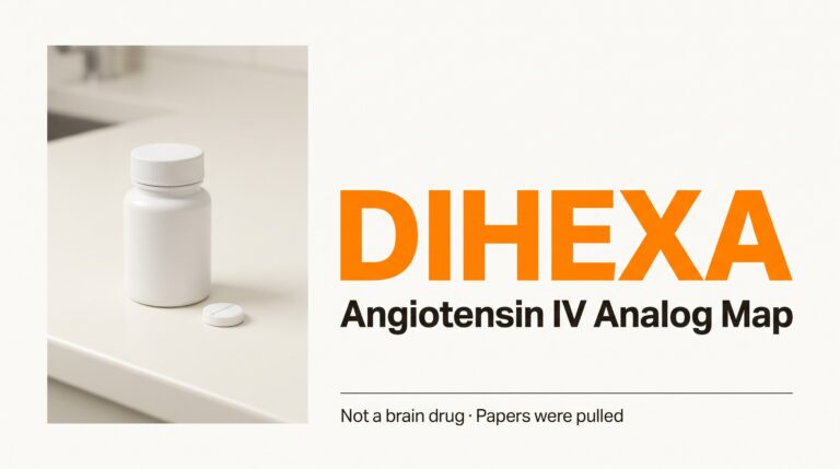 Dihexa angiotensin IV analog research map, not a brain drug, education thumbnail