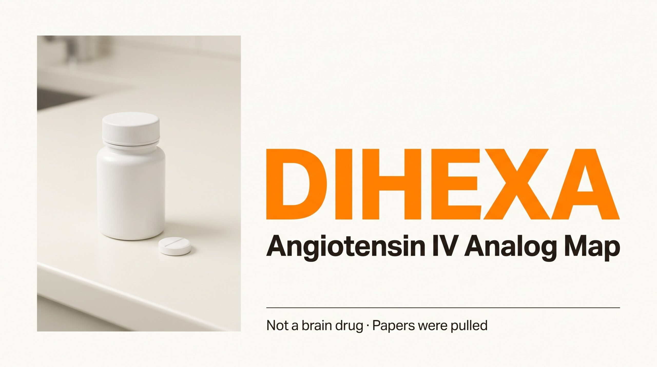 Dihexa angiotensin IV analog research map, not a brain drug, education thumbnail