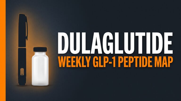 Dulaglutide weekly GLP-1 peptide research map featured thumbnail — education only, not a free-site vial
