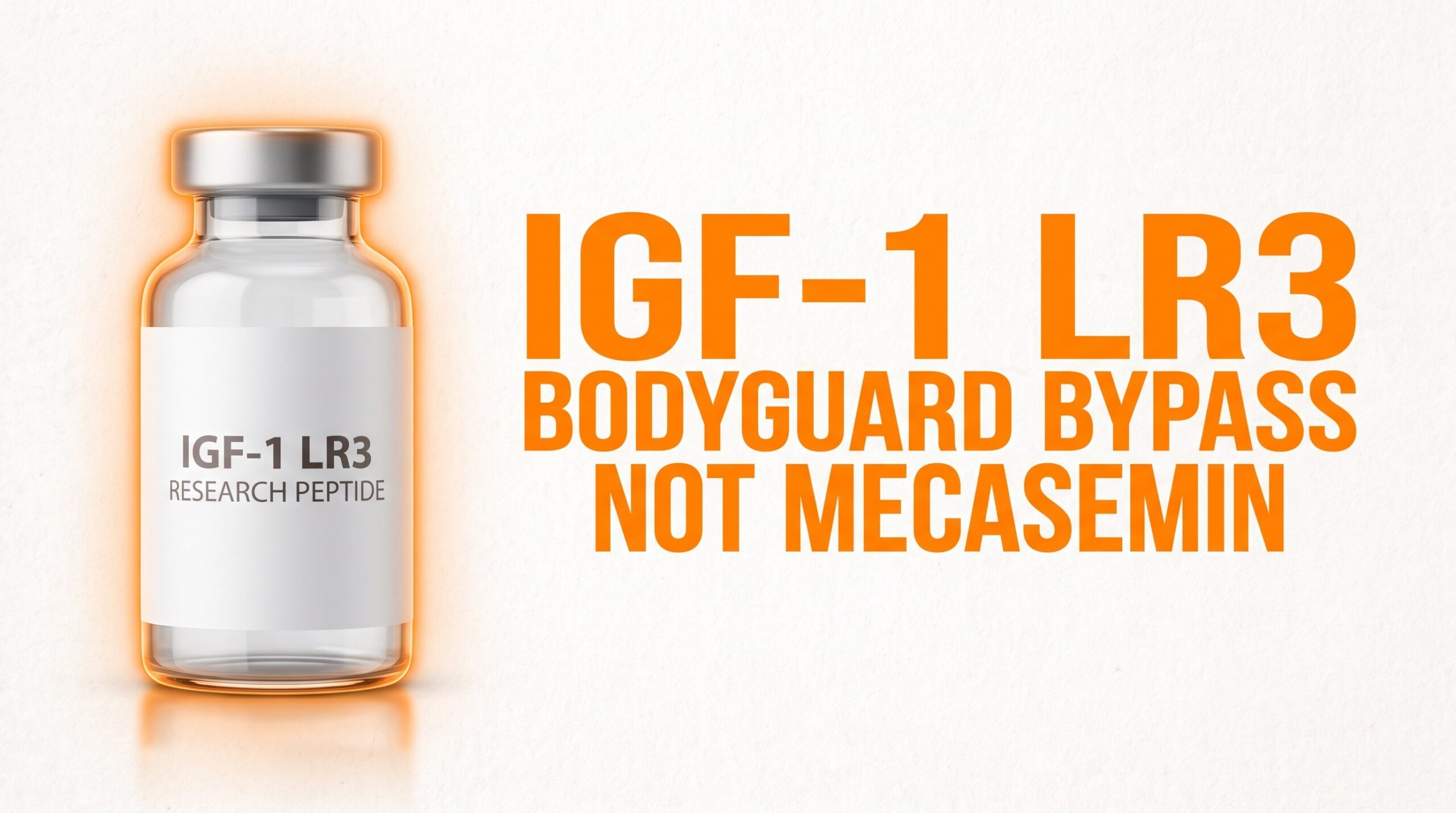 IGF-1 LR3 featured thumbnail — bodyguard-bypass research map, not a muscle protocol