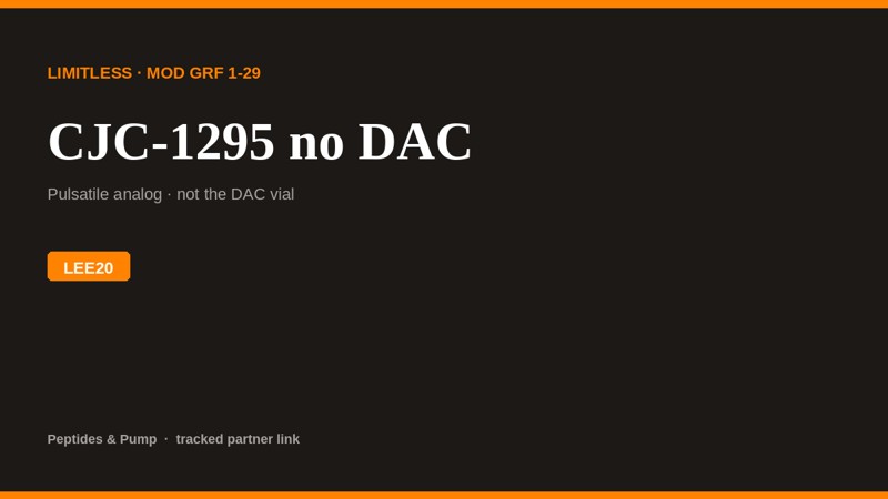 Limitless CJC-1295 no DAC research vial