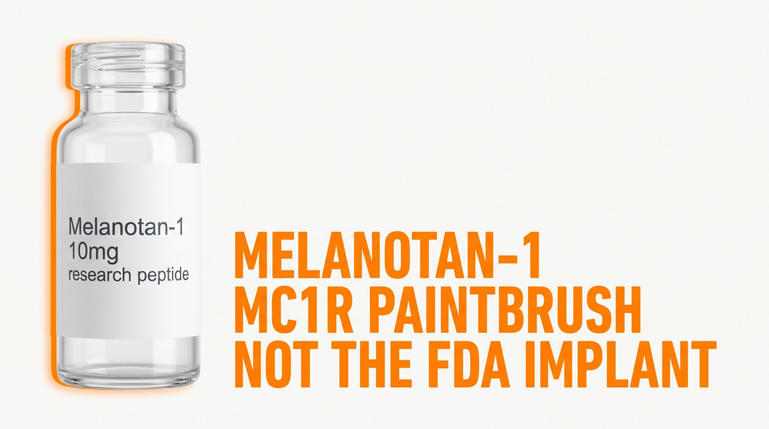 Melanotan-1 featured thumbnail — MC1R paintbrush research map, not Scenesse