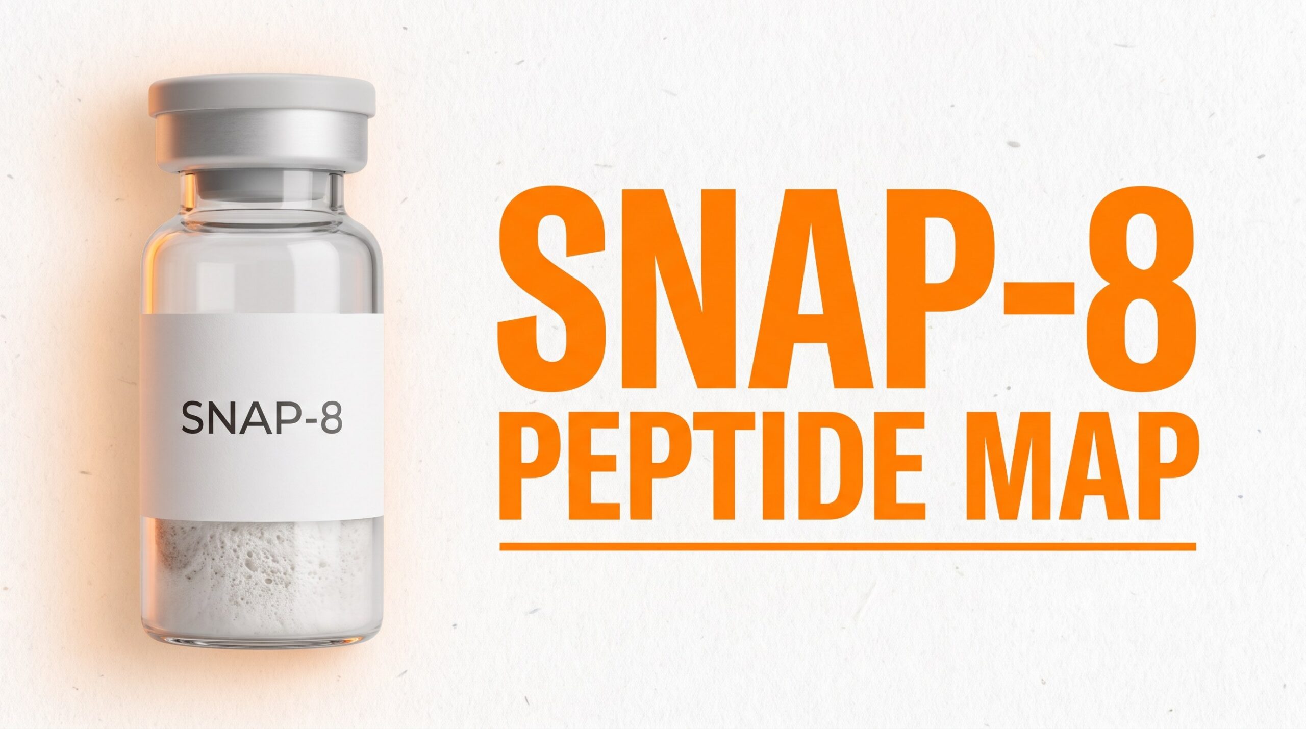 SNAP-8 peptide map featured thumbnail — vial and bold type, education only