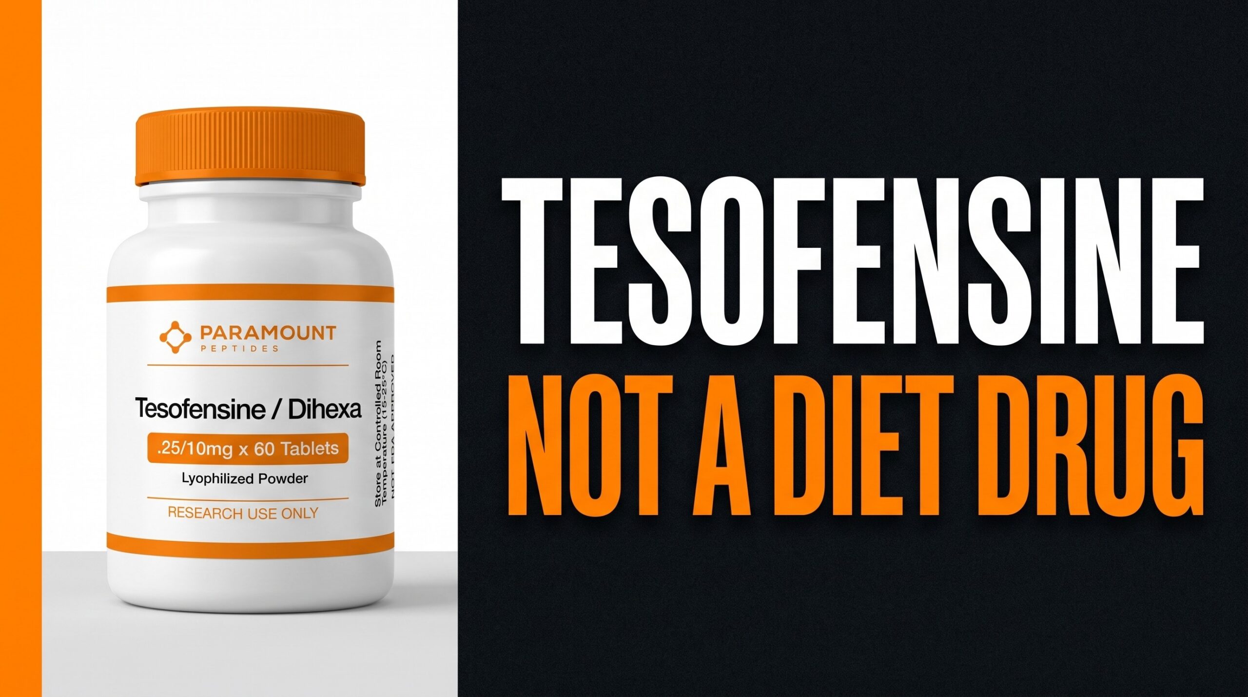 Tesofensine research map — not a diet drug